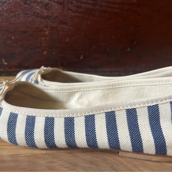 Anniel ballet flats 38 blue white stripe French Italian - Picture 4 of 6